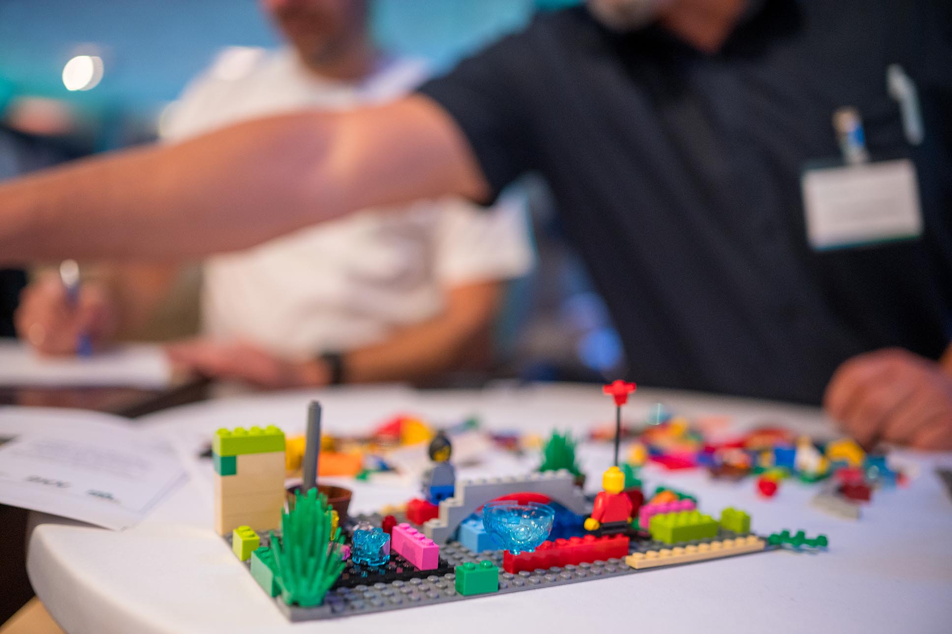 Workshop mit Lego Modellen beim Expertenforum in Duisburg