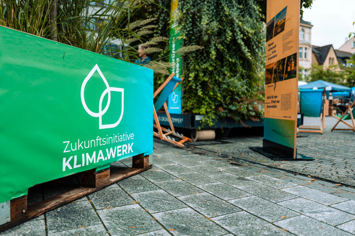 Klima.Werk-Banner im Rahmen des KliMarkts.